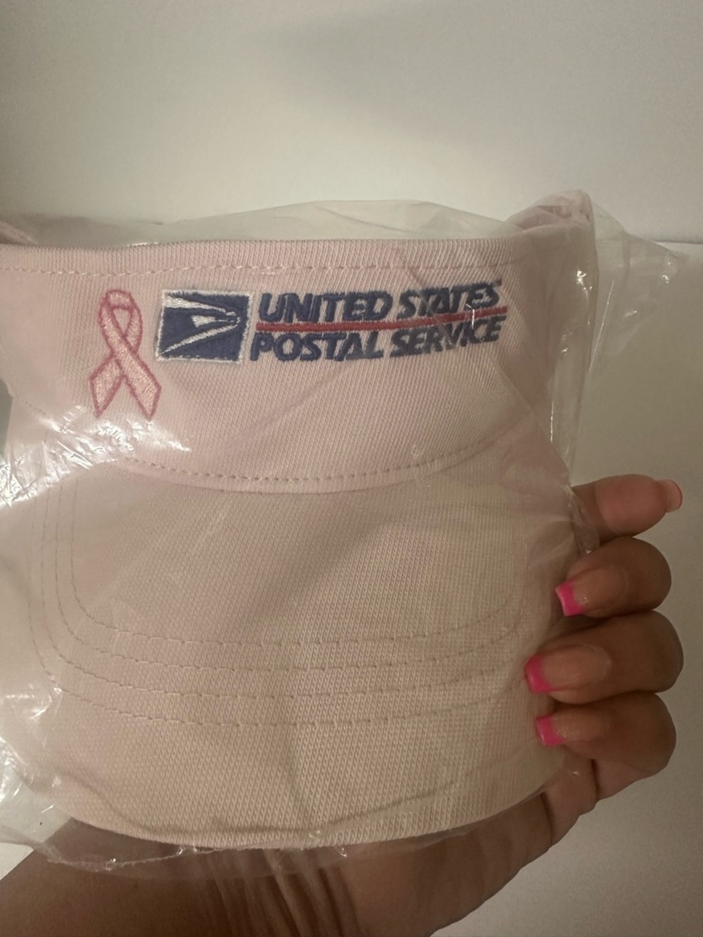 USPS Pink Breast Cancer Awareness Visor - Picture 2 of 4